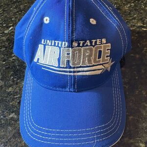 *3/$15 U.S. Air Force Men's Blue Adjustable Trucker Hat Embroidered Cap